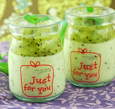 Pudding vị kiwi mát lạnh